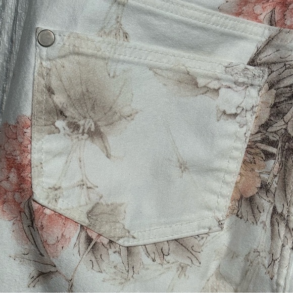 LASCANA Skinny Muted Floral Denim Jean Leggings Jeggings Euro 34 US 2-4 - Picture 10 of 13